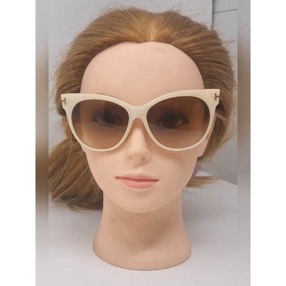 Tom Ford Women\'s Sunglasses Saskia TF330 Ivory Havana Brown Gradient 57-14-140 main image 9